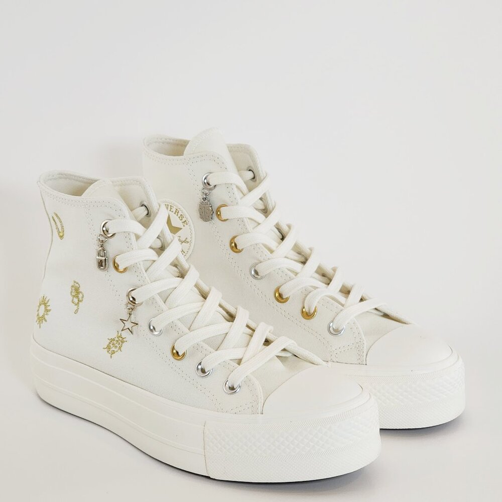 Converse CTAS Lift Hi Luck Charms Women's Platform Sneakers A13406C NWT